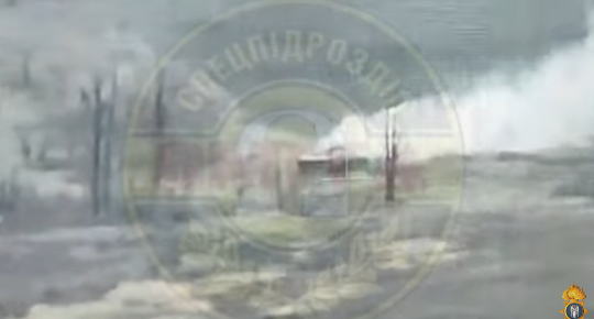 Спецпризначенці Нацгвардії показали відео знищення російської БМП поблизу Авдіївки