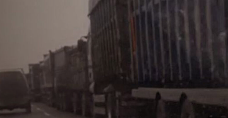 На Донеччині утворилась черга з вантажівок, які вивозять українське зерно в Росію