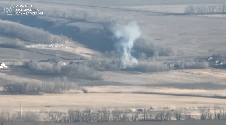 Прикордонники знищили тиловий склад росіян на Луганщині. Відео