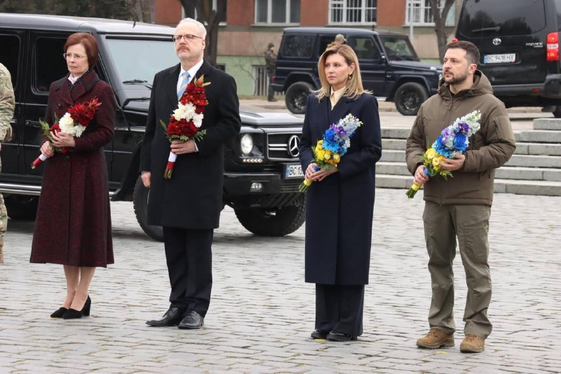 Президент Зеленський та президент Латвії Левітс прибули із візитом на Львівщину