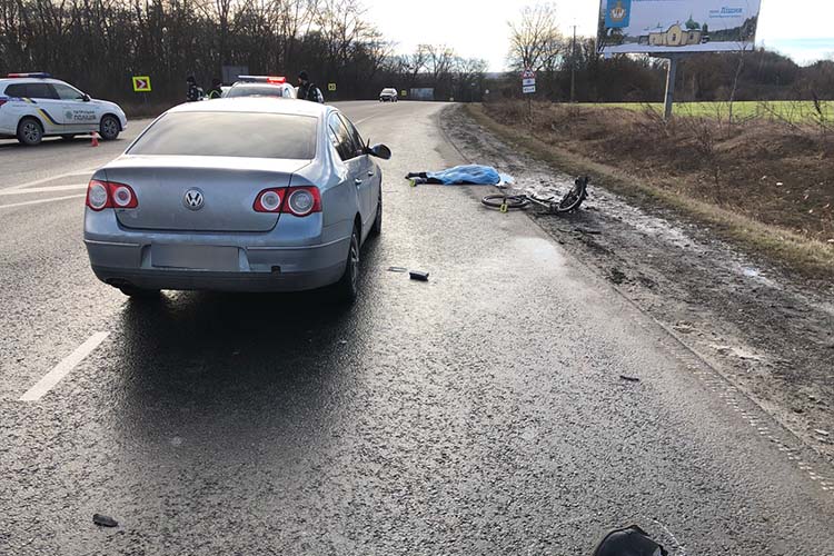 В аварії на Тернопільщині загинув велосипедист